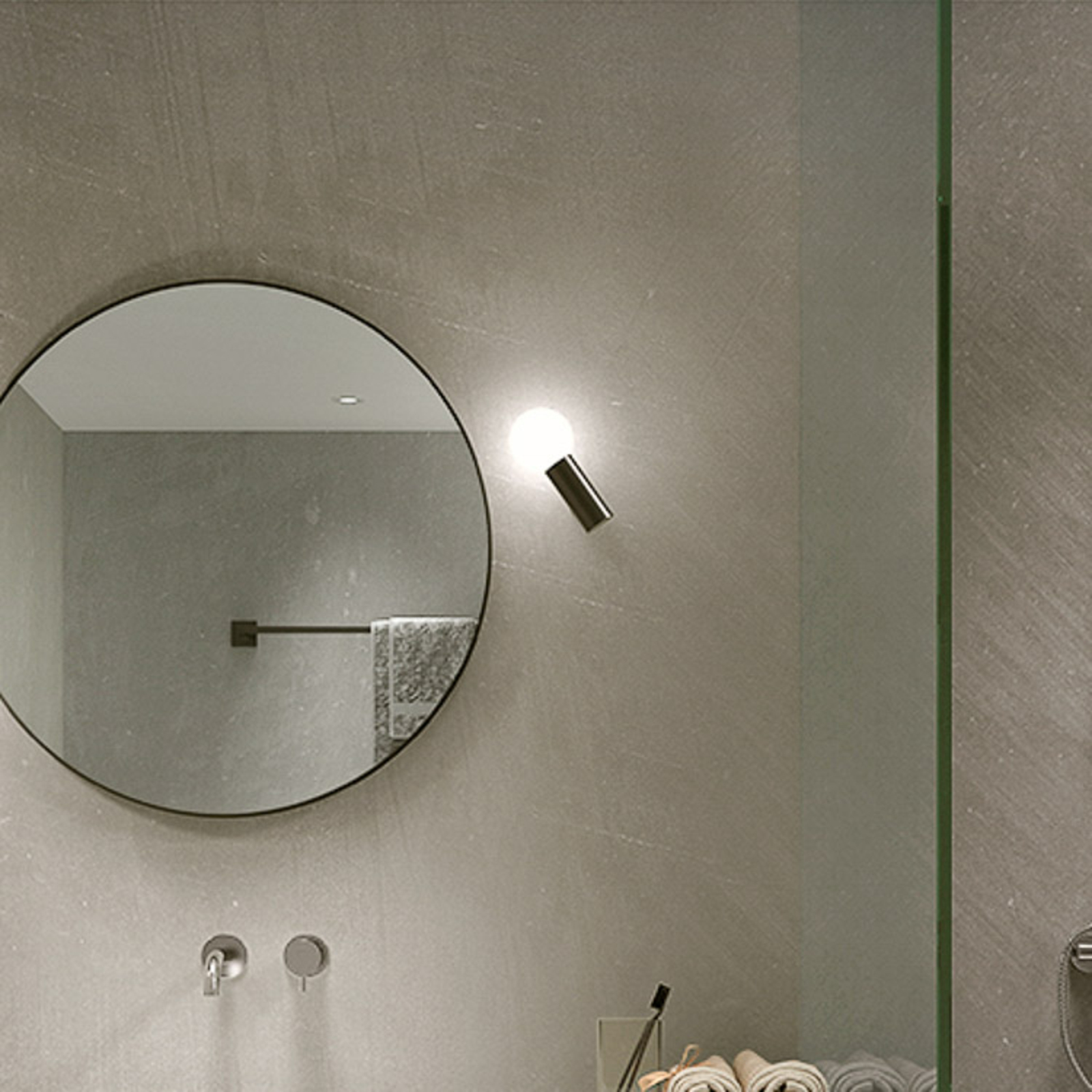 LEDS-C4 Mist applique da bagno 1 luce nero