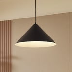 Lindby Clarine pendant light, black/white, Ø 50 cm, metal