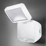 OSRAM LED-utvendig veggspot DOUBLE, 1 lyskilde, hvit, batteri