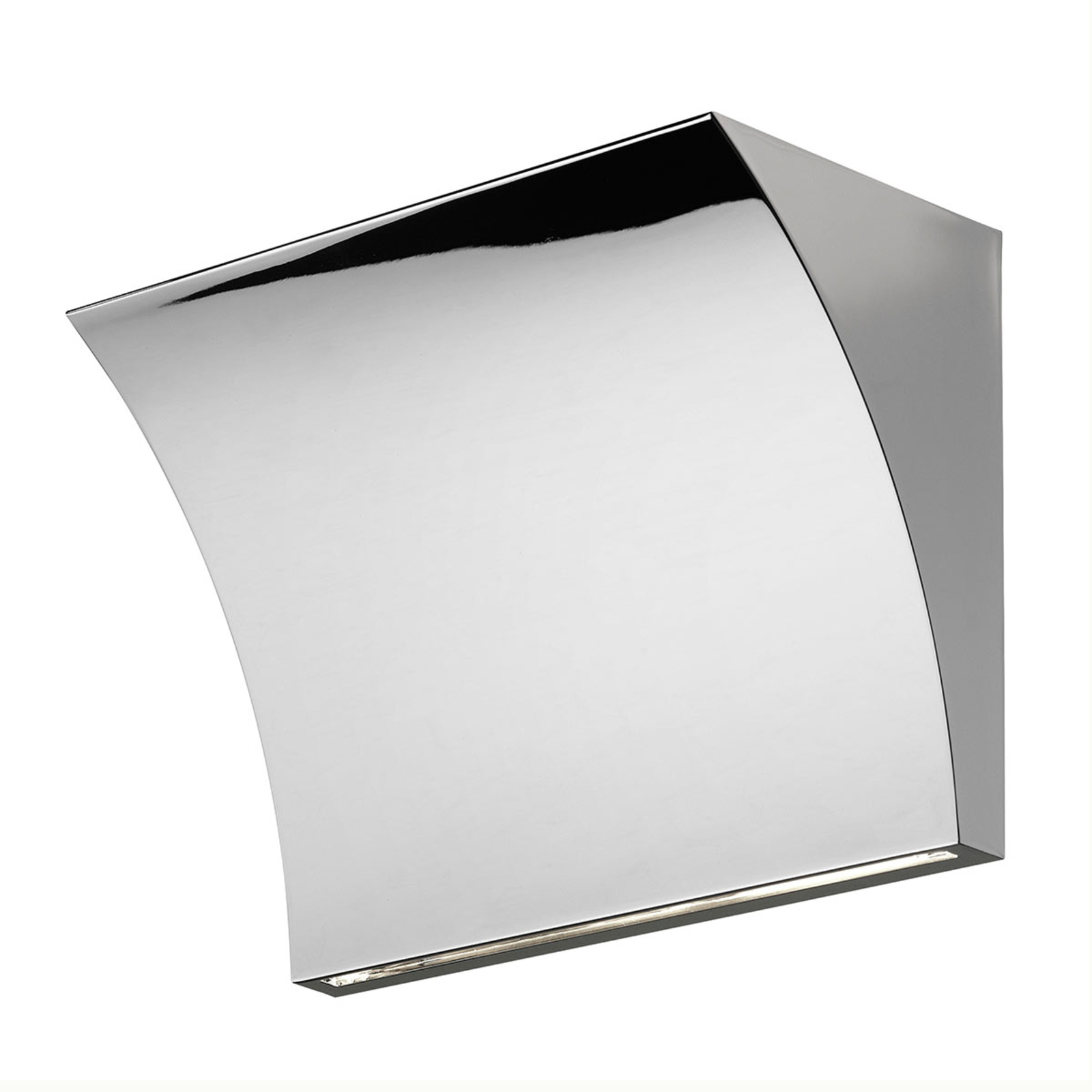 Flos FLOS Pochette LED wall lamp chrome, for Living / Dining Room, zamac, energy efficiency: A+, W: 19.7 cm, H: 14.5 cm