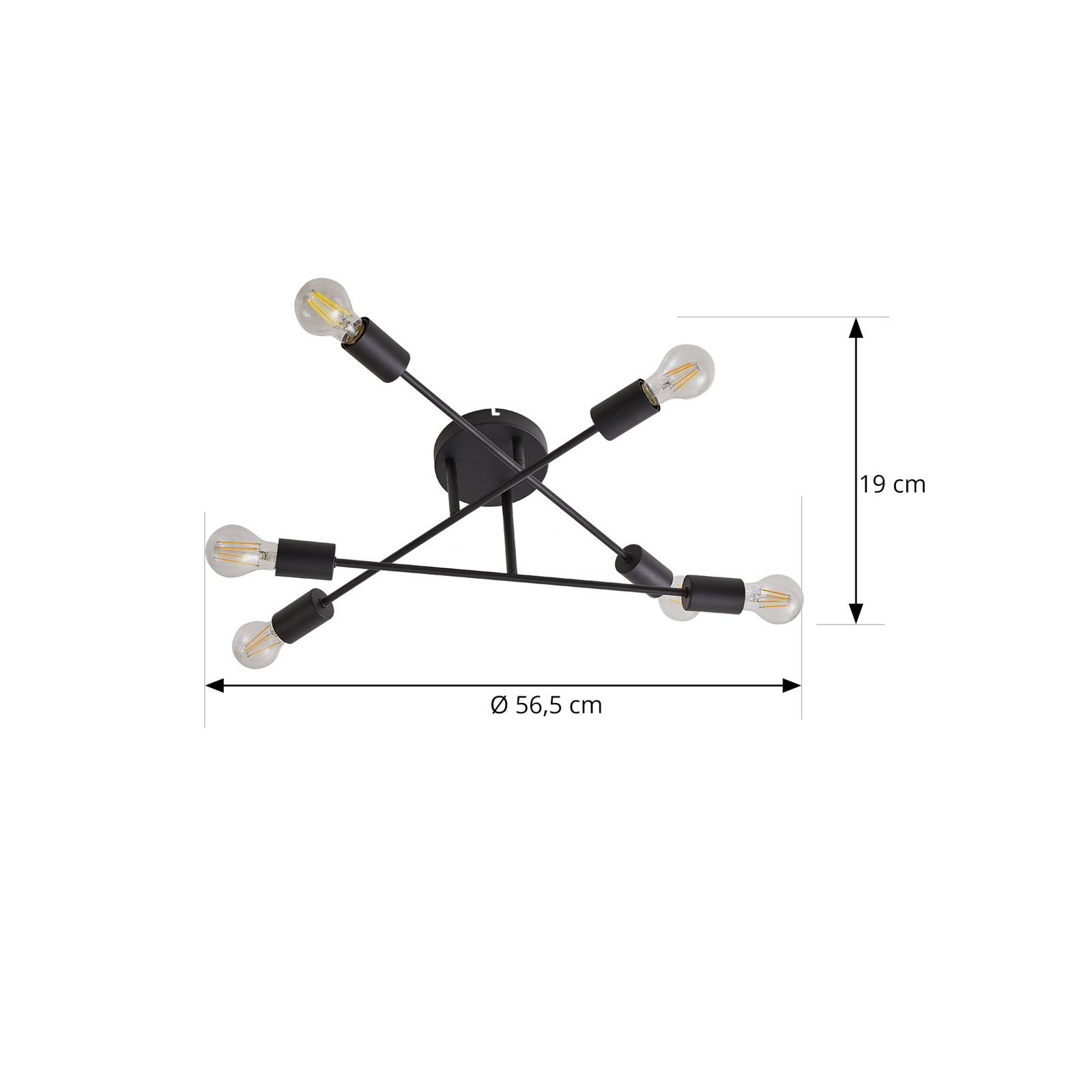 Lindby Estar lampa sufitowa, 6-punktowa