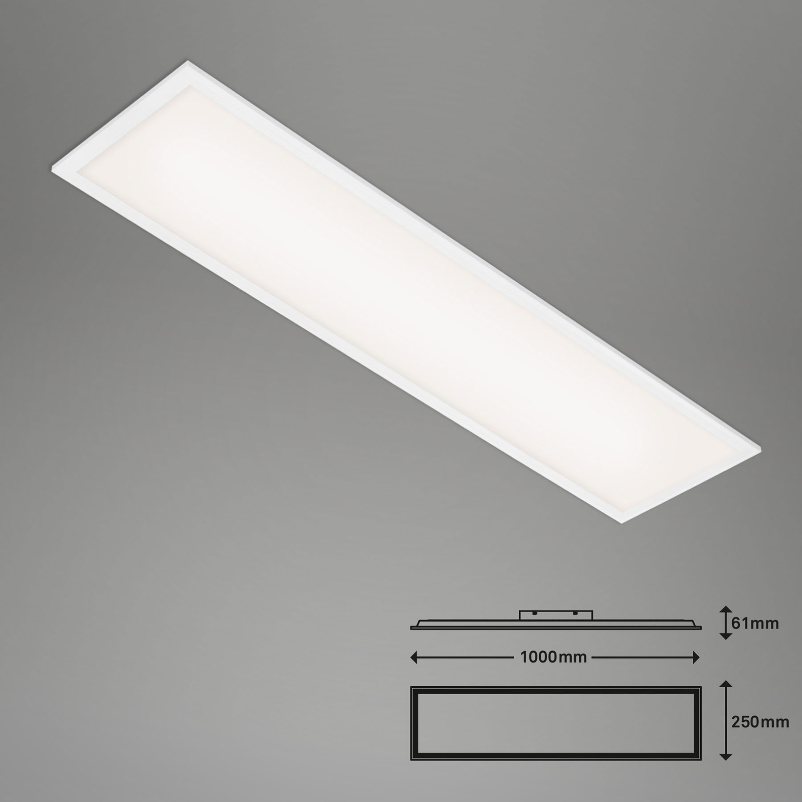 LED-paneel Lihtne, valge, üliplaat, 100x25cm