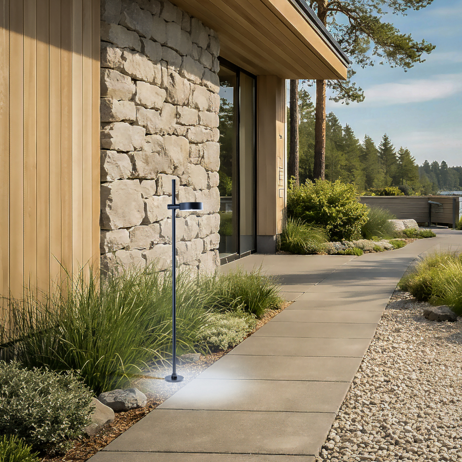 LED лампа за основа Tessa, черна, алуминий, височина 100 cm LED лампа за основа Tessa, черна, алуминий, височина 100 cm