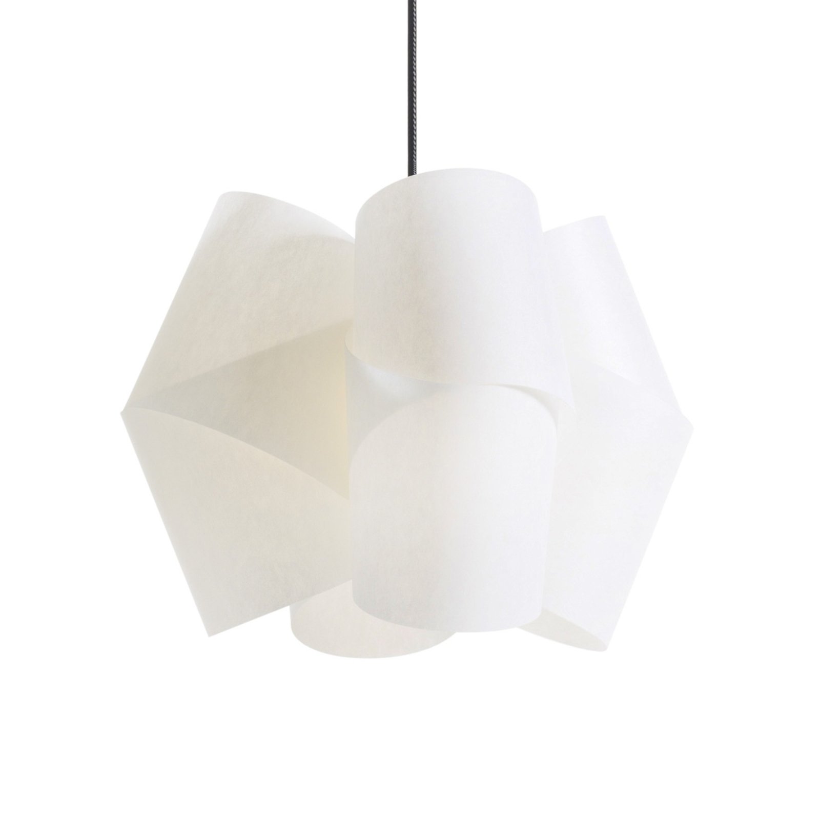 Candeeiro suspenso Julii, branco-antracite, Ø 36 cm