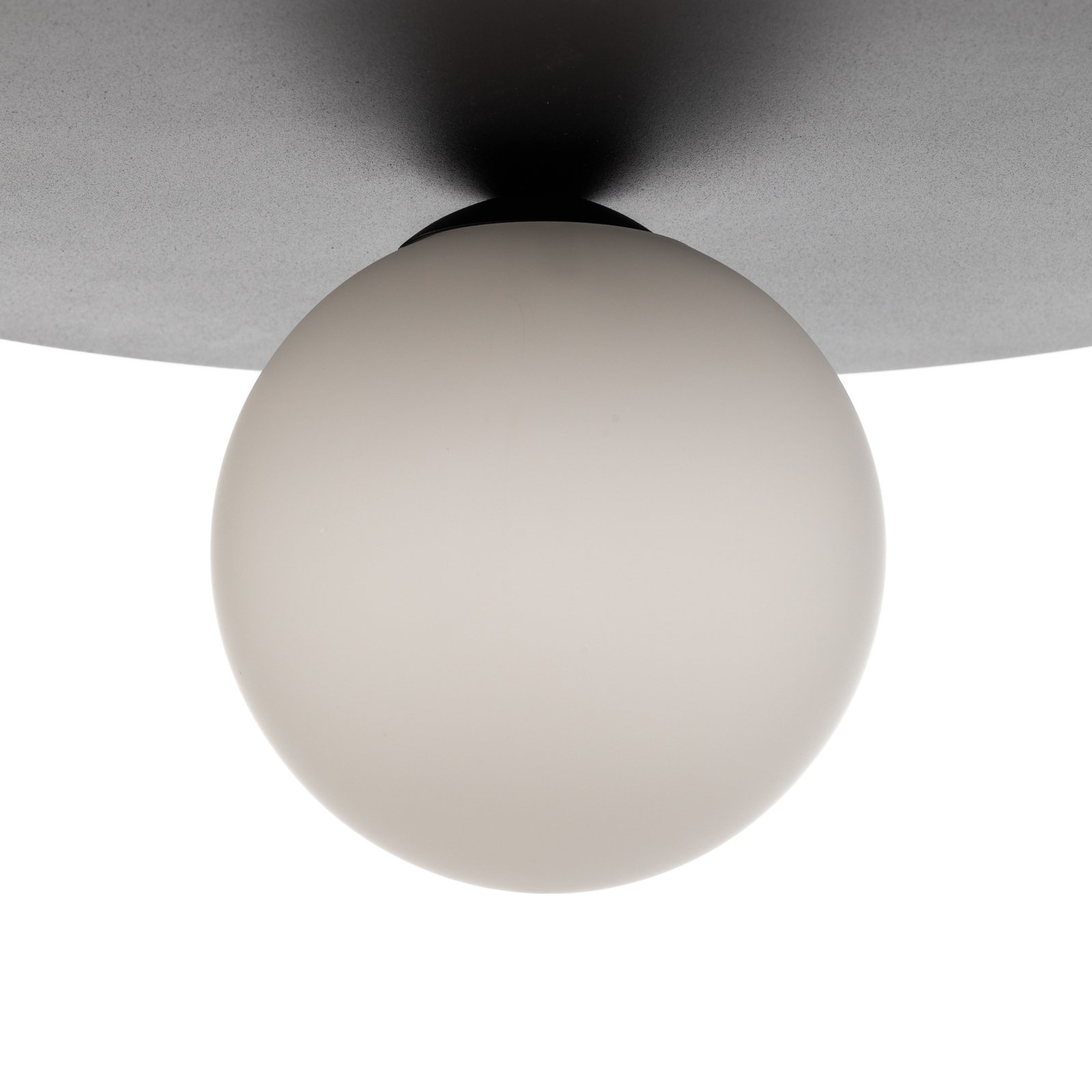 Plafondlamp solar, zwart/opaal, 1-lamp