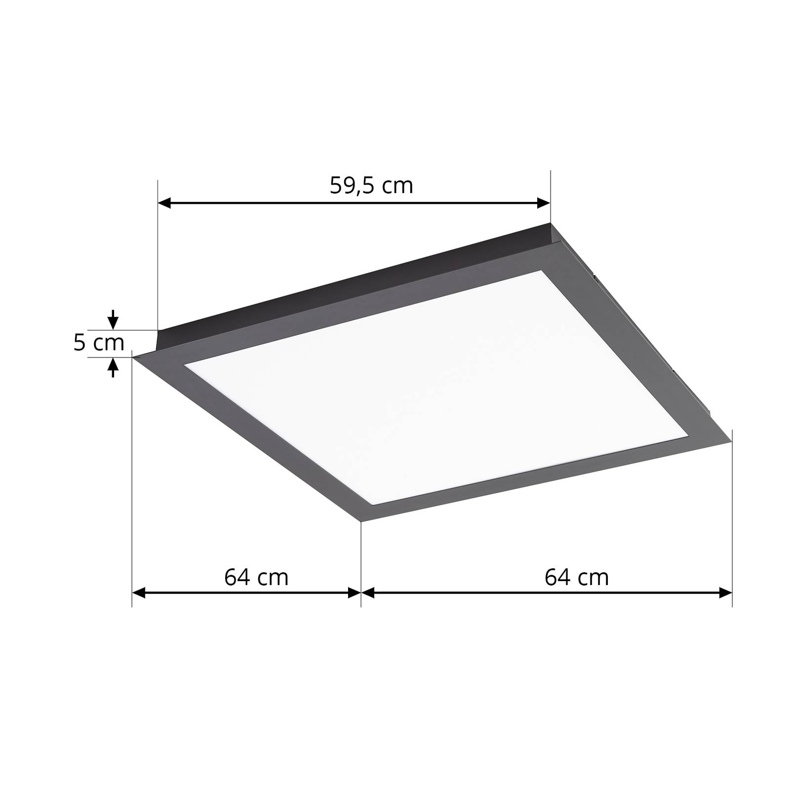 Lucande Inteligentna lampa sufitowa LED Leicy czarny 65 cm RGB CCT