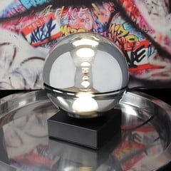 LED asztali lámpa Altaïr ezüst színű Magasság 18 cm Üveg 3,000 K