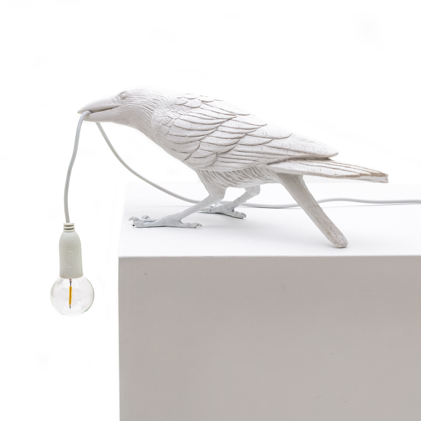 LED deko terasové světlo Bird Lamp, hrající bílá