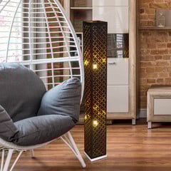 Piantana Clarke, nero/foglia oro, altezza 118 cm, tessuto