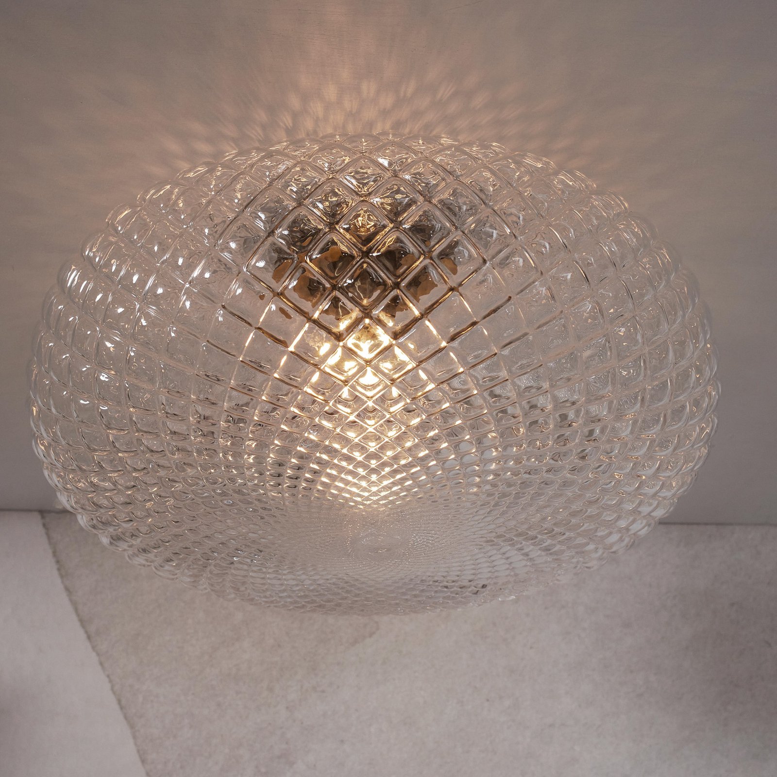 It's about RoMi plafondlamp Venetië, helder, glas, 44 cm, E27