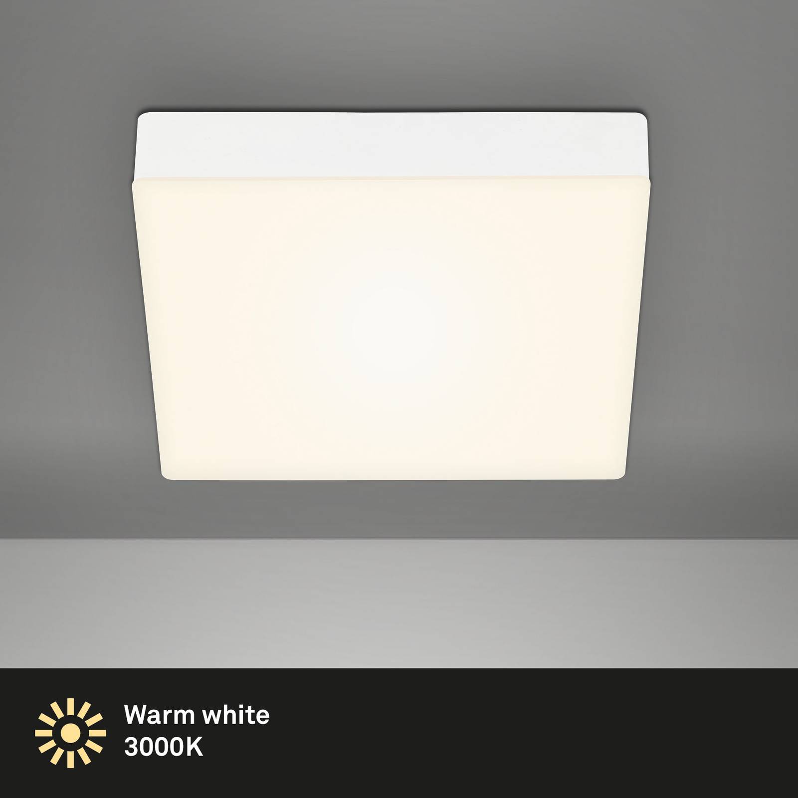Lampa sufitowa LED Flame, 21,2 x 21,2 cm, biała
