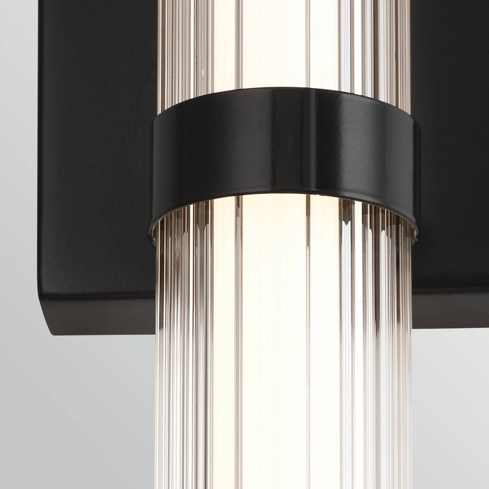  Quintiesse Led-außenwandleuchte Fayton, Schwarz, Höhe 54 Cm Metall Ip44 