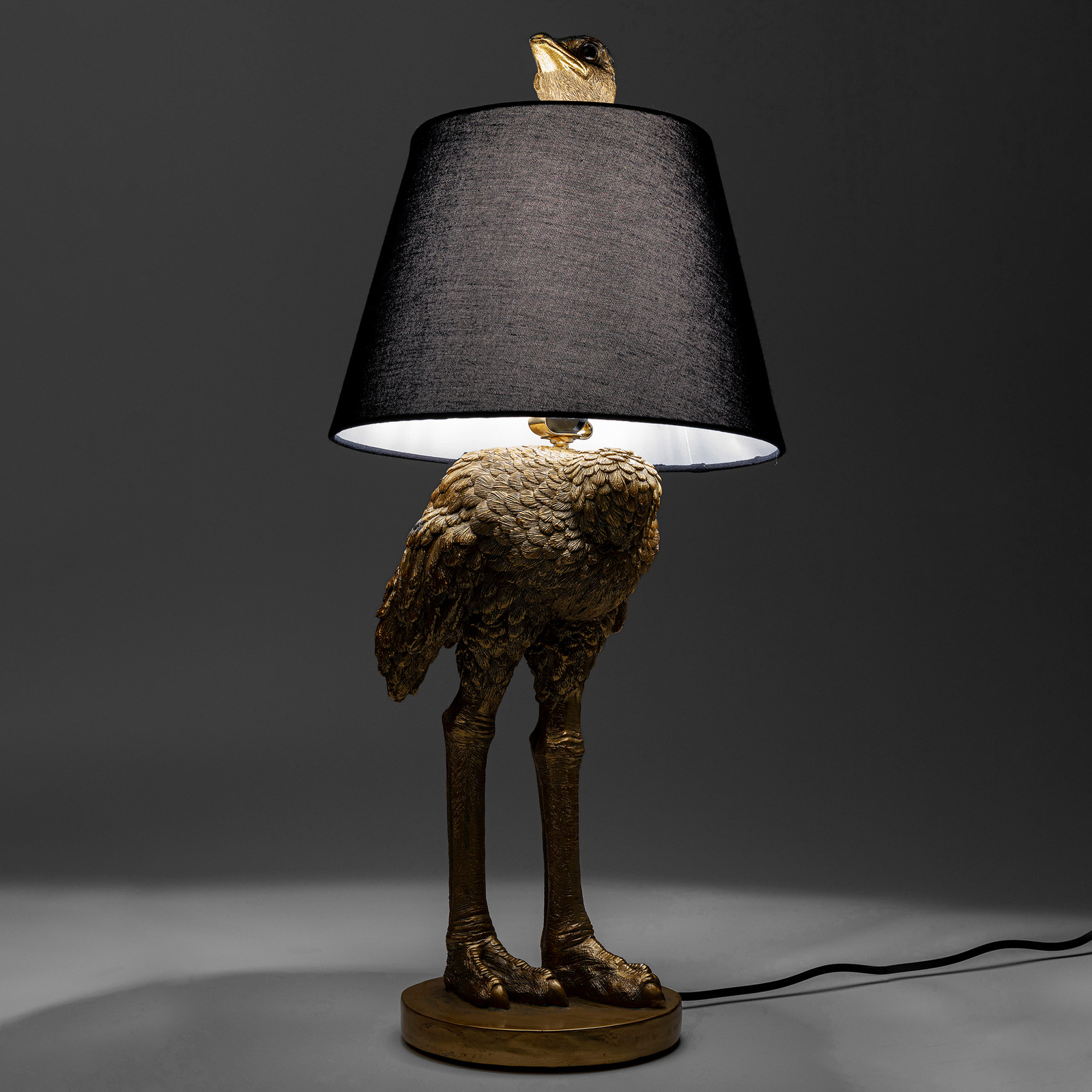 KARE Animal Ostrich table lamp with ostrich figure 