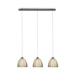 Hanglamp Relax, chroom met drie lampjes