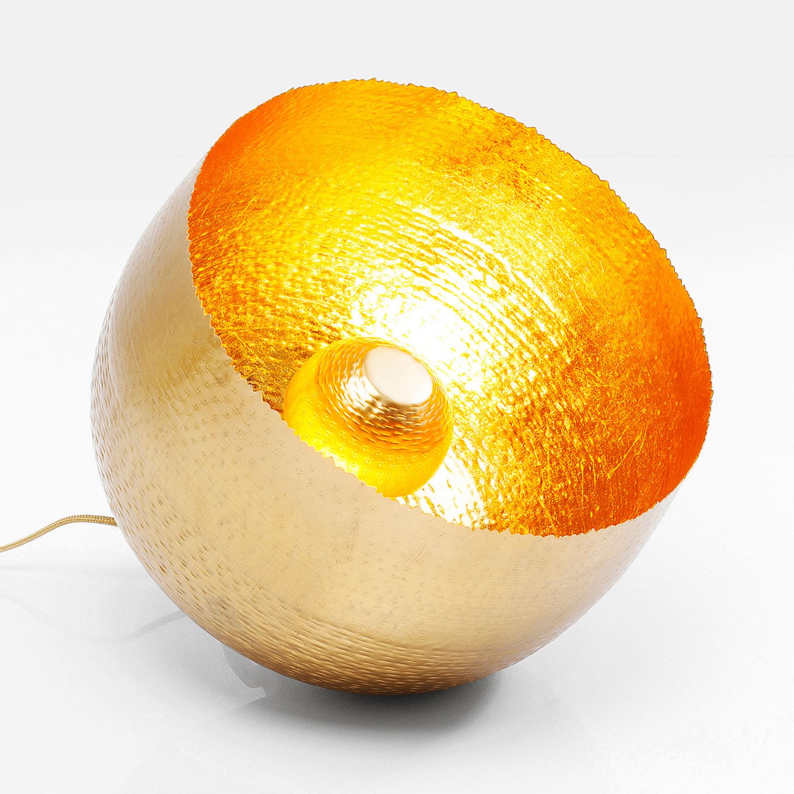 KARE Apollon lampa stołowa złota matowa Ø 35 cm
