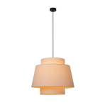 Tribute pendant light, 1-bulb, Ø 60 cm, textile, beige