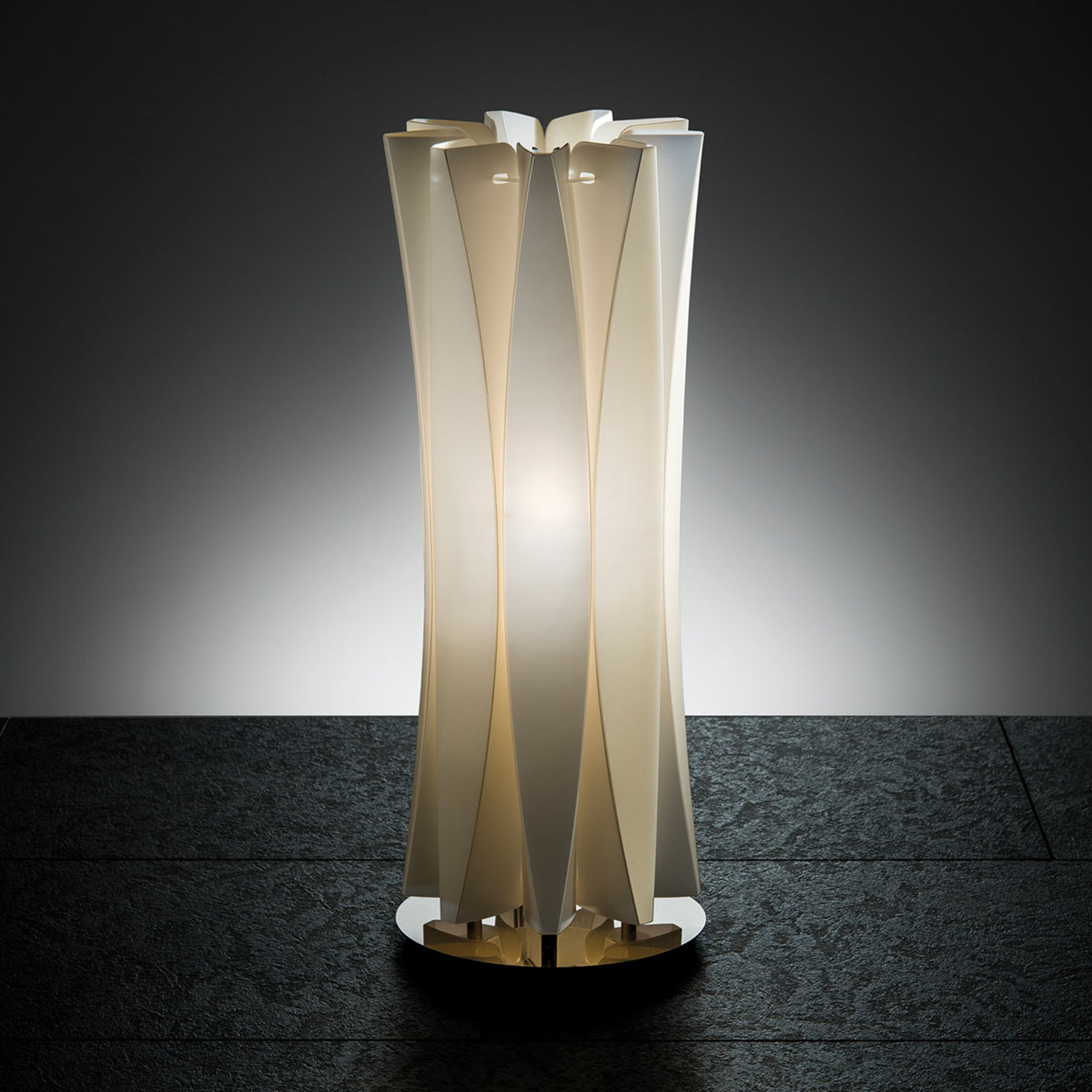 Slamp Tasteful BACH table lamp, height 42 cm gold, for Living / Dining Room, Opalflex, 11 W, energy efficiency: A++, H: 42 cm