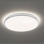 Plafonnier LED Jaso, intensité variable, Ø 40 cm, argenté