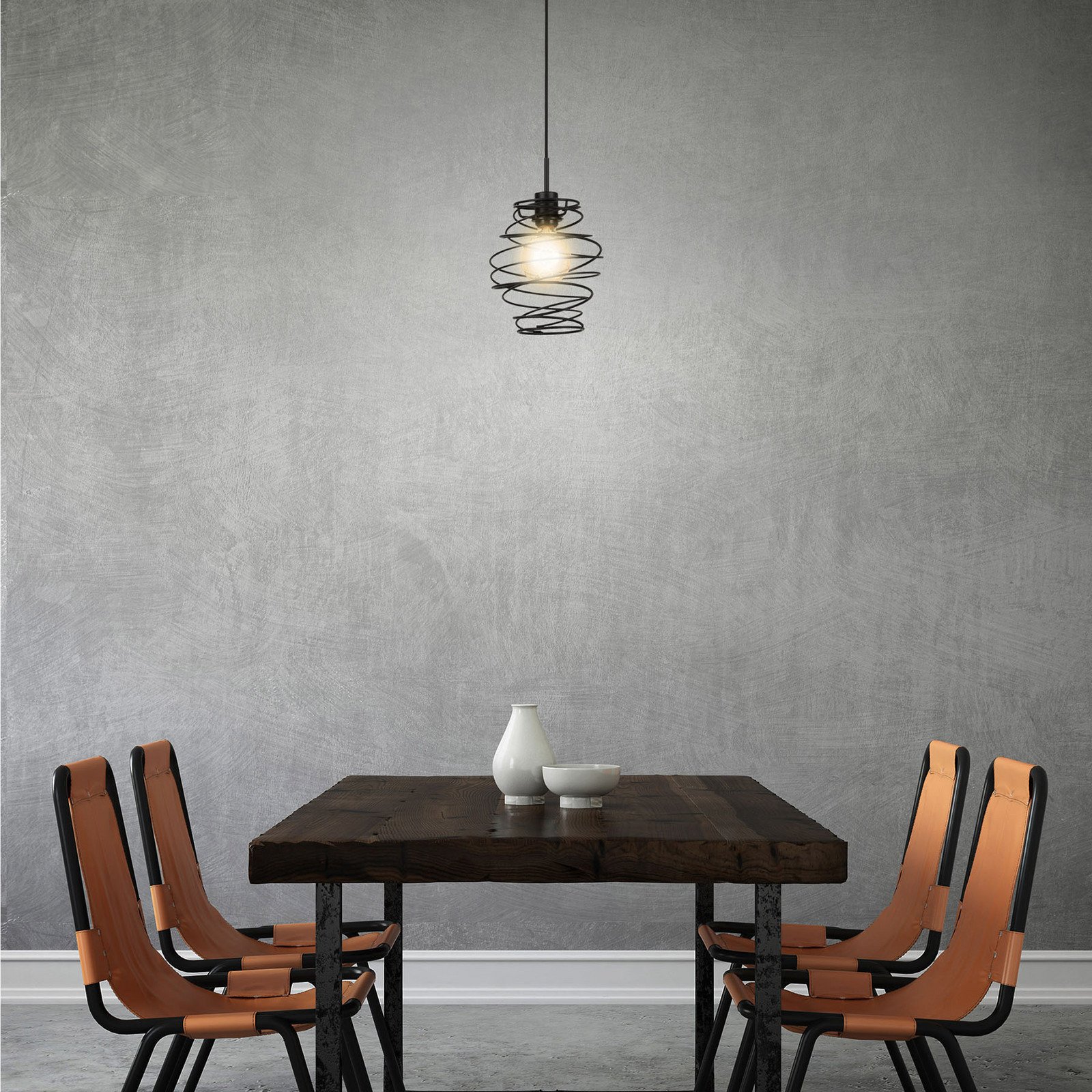 Briloner Lampă suspendată Oțel negru 4870 1 bec - Camera de zi / sufragerie - modern - Metal