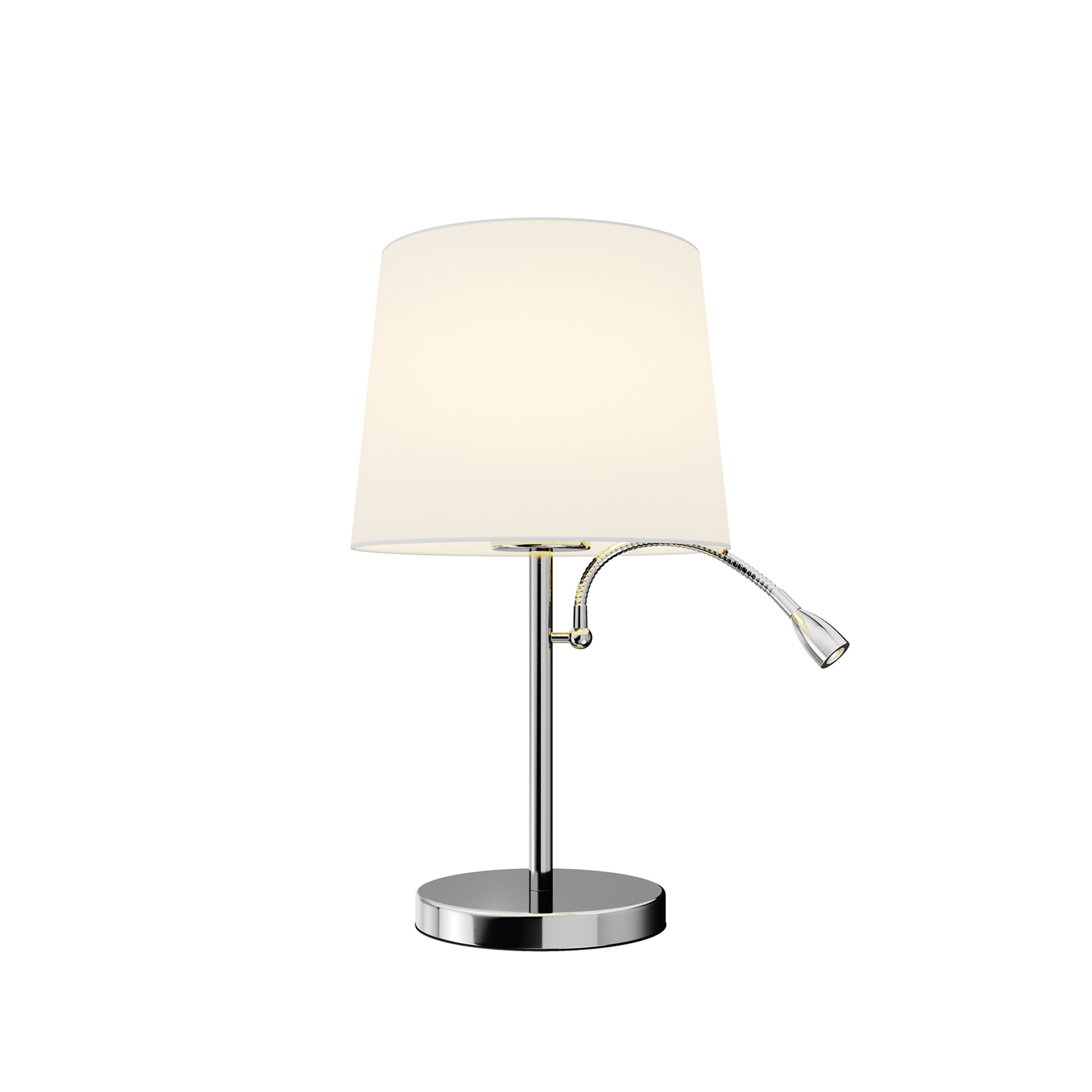 Benjiro Lampe de Table White/Chrome - Lindby