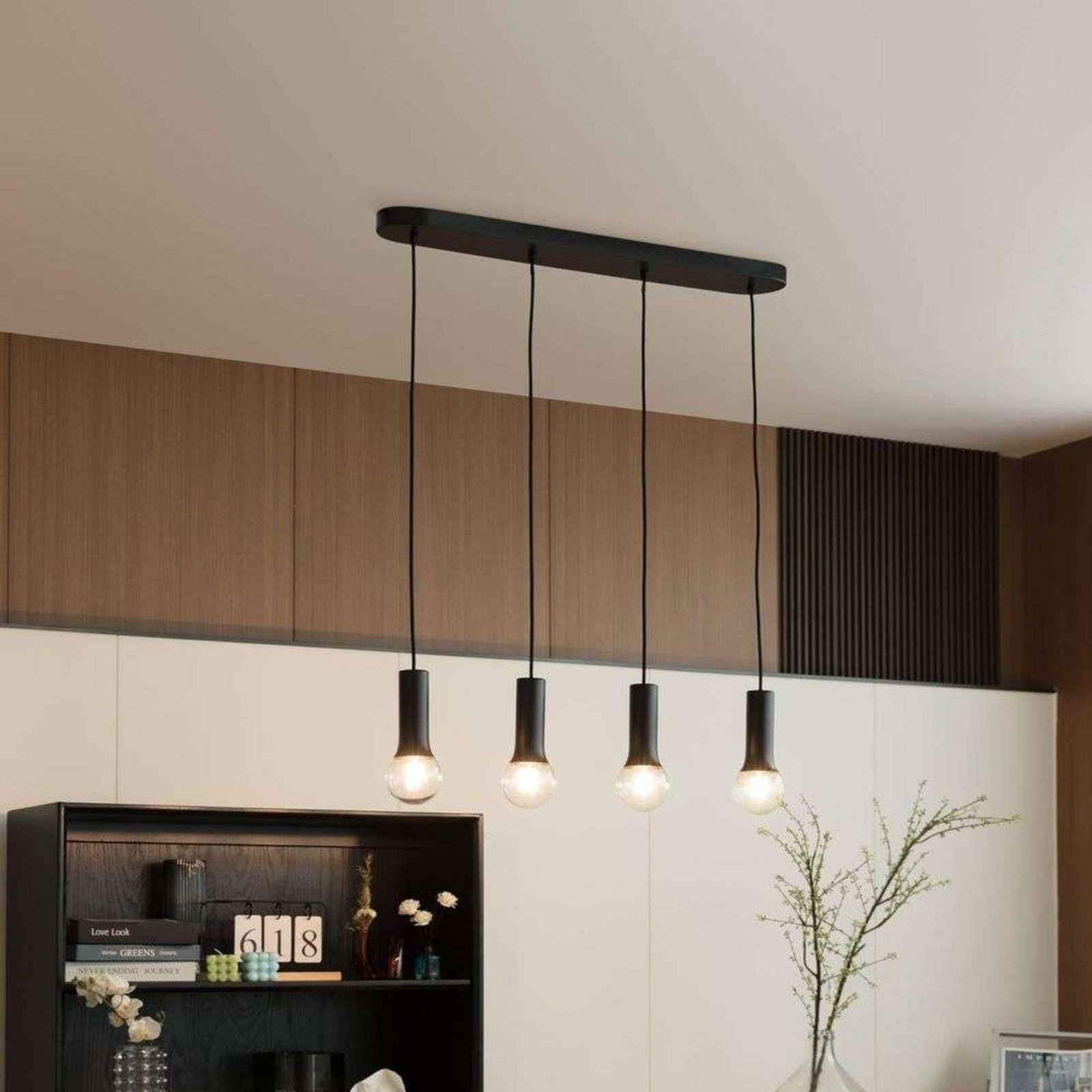 Fipas 4 Lustră Pendul Black - Lindby