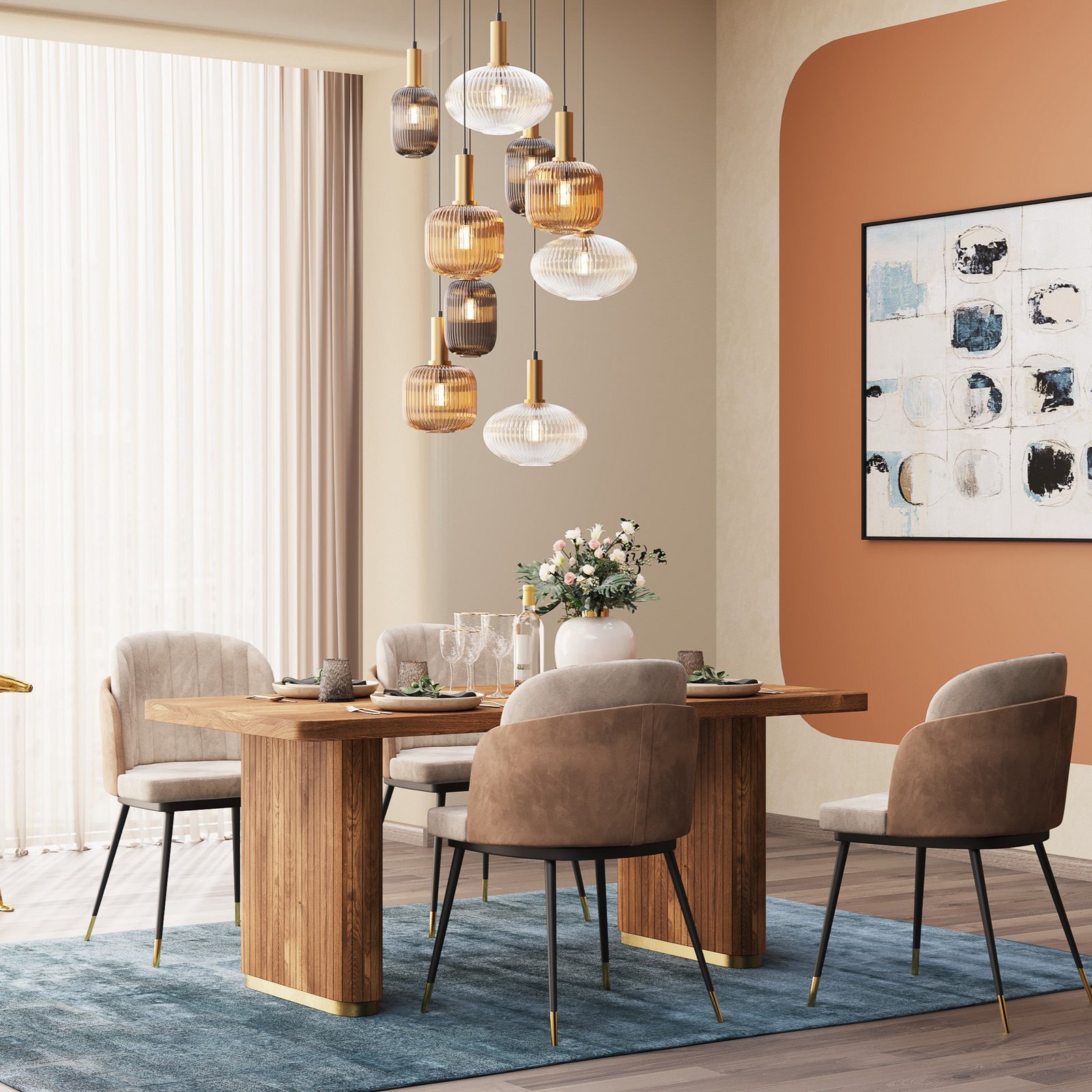 KARE Hängeleuchte Lobby Nove, 9-flammig, Ø 80 cm, E27