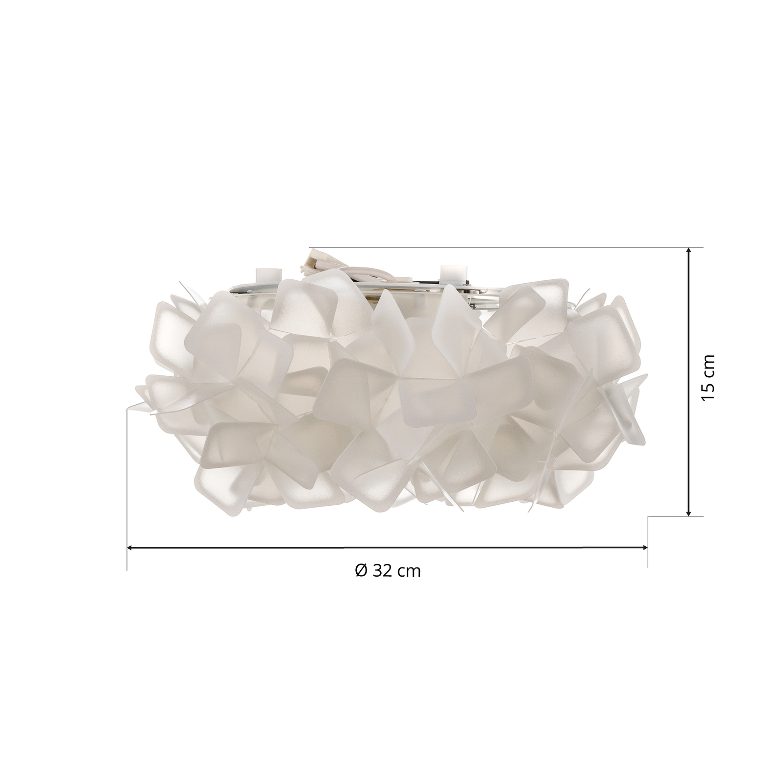 Slamp Clizia plafondlamp, Ø 32 cm, wit