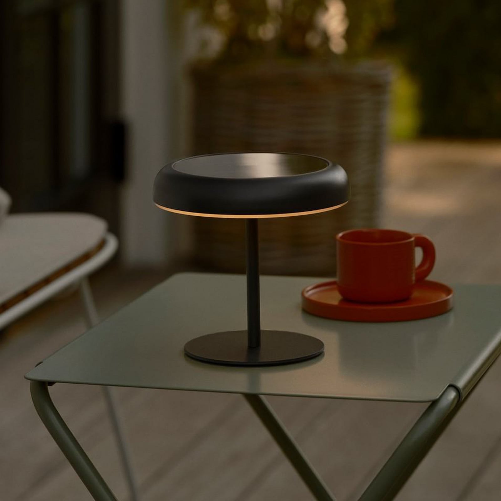 Elmer Solar Portable Bordslampa Svart Nordlux - Terrass - Skandinavisk - Plast - Med en ljusk&auml;lla