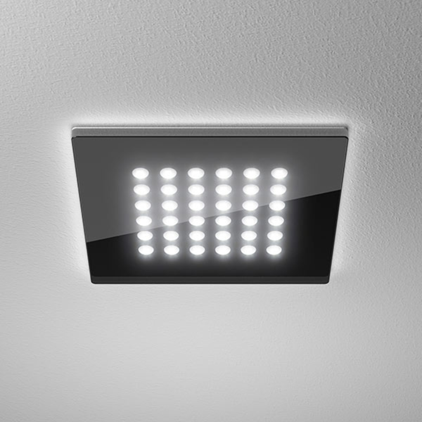 LED-Downlight Domino Flat Square, schwarz