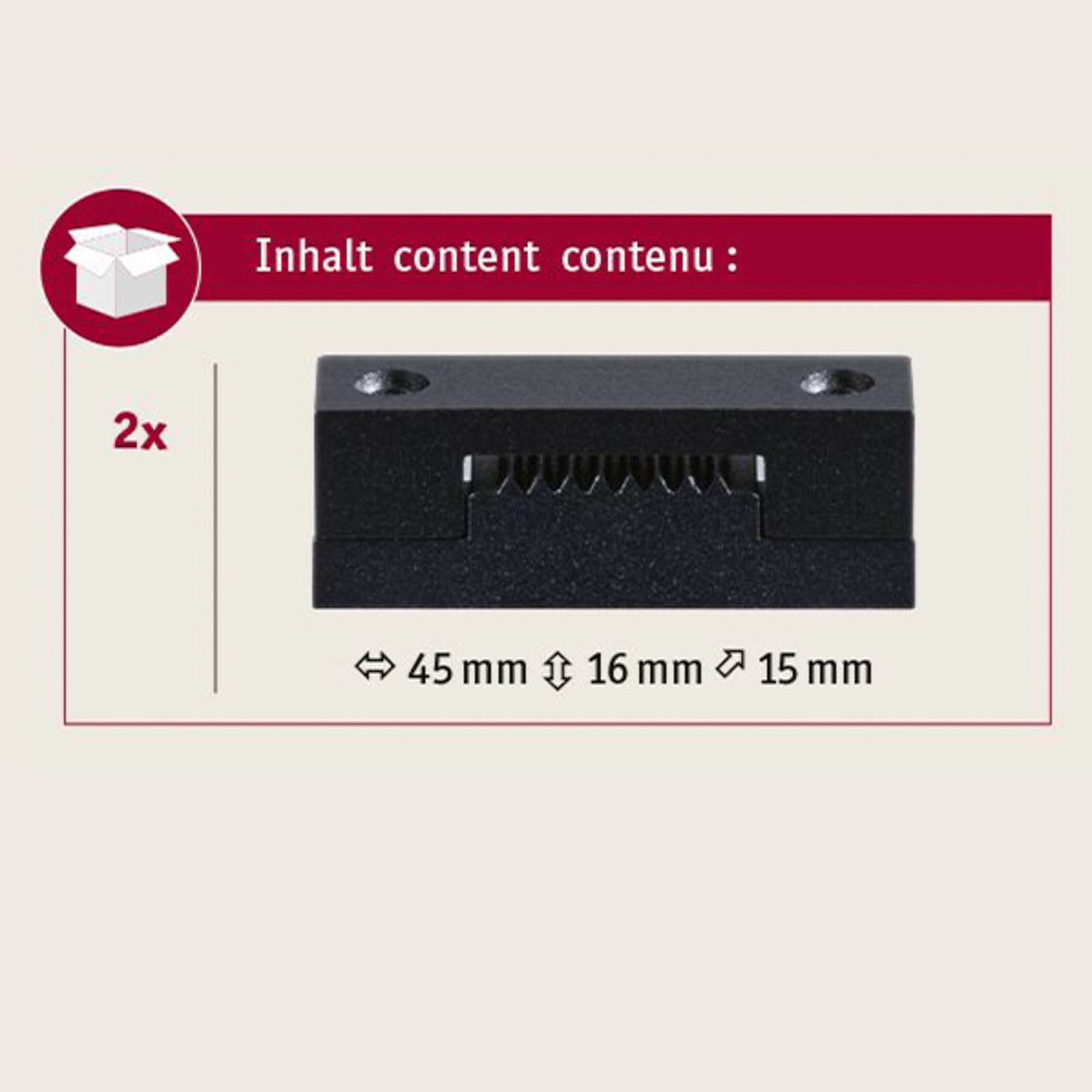 Paulmann ULine belt clamp, set of 2, black
