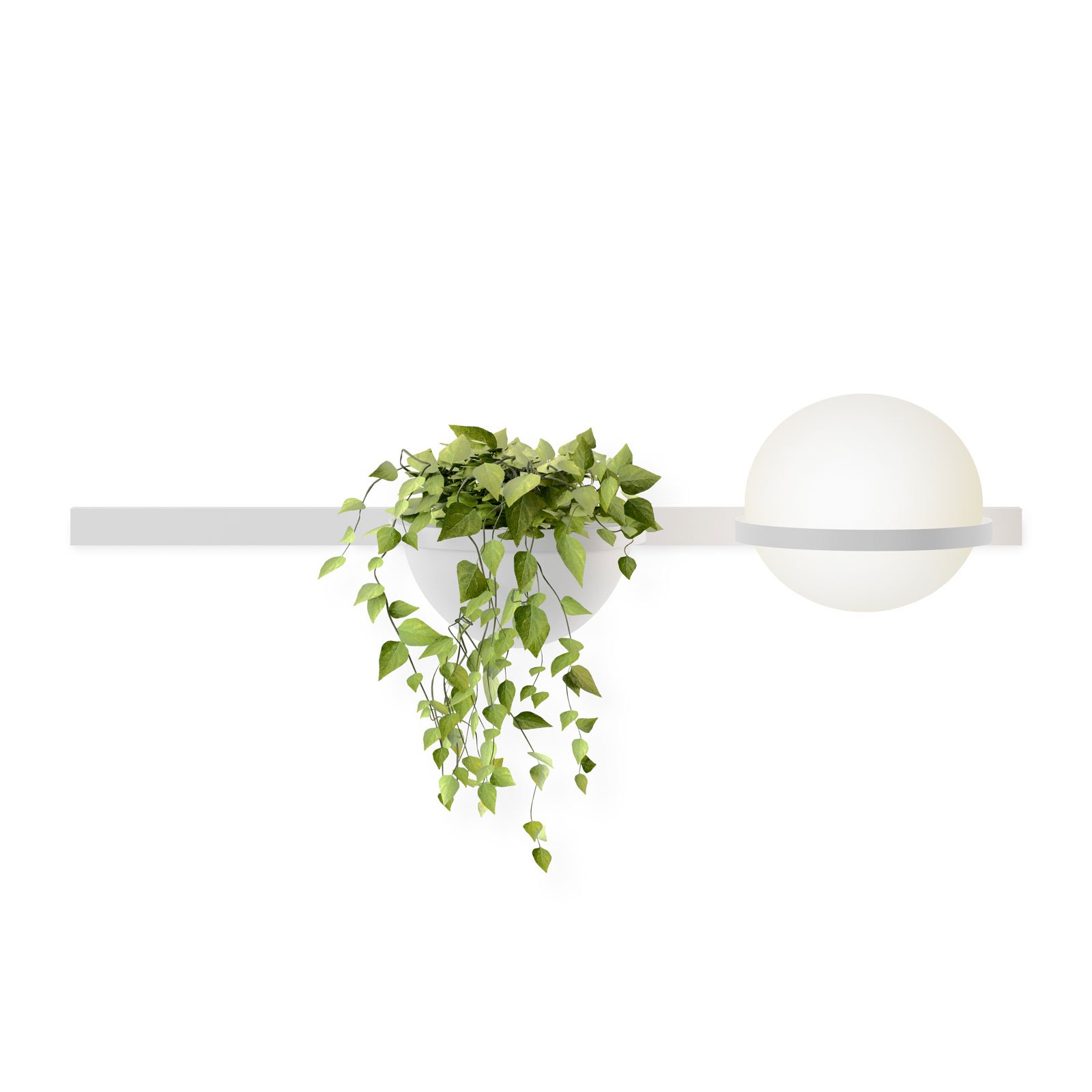 Vibia Palma 3702 wall light, plant bowl, white