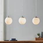 EGLO Rondo hanglamp, 3-lamps, nikkel/wit