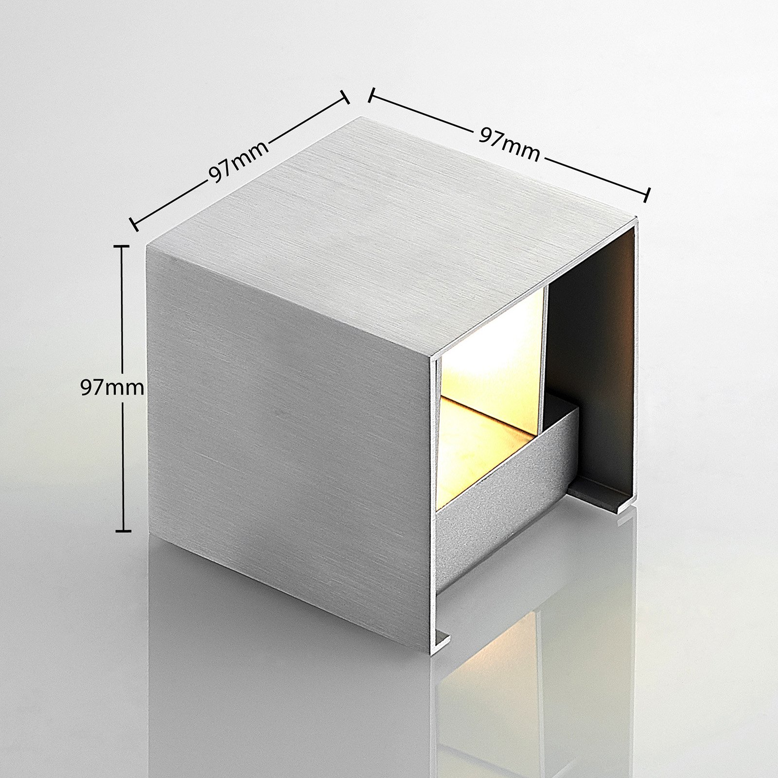 Zuzana Wandlamp Square Alu - Arcchio