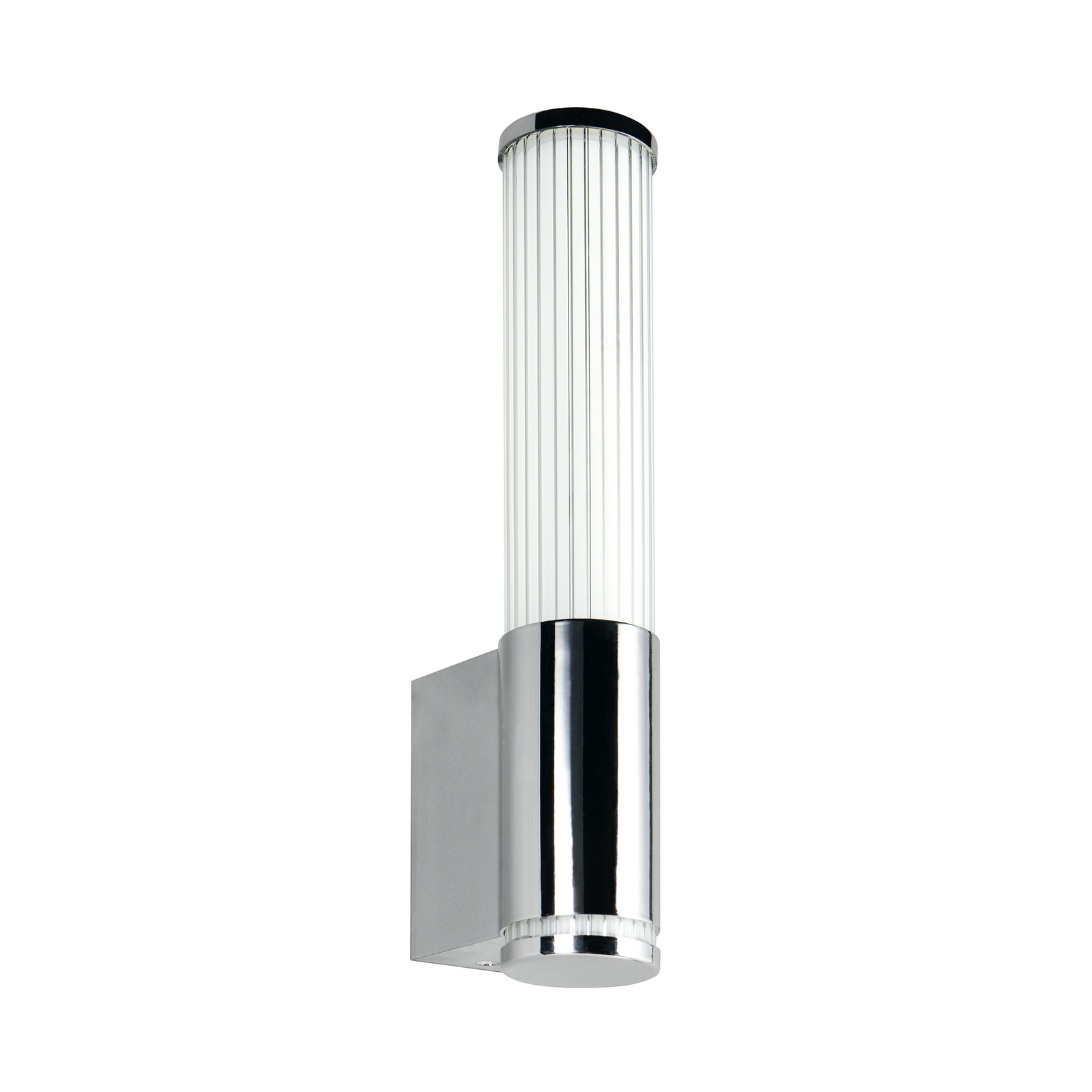 LED sienas lampa „Stefano“, hroma krāsā, augstums 29 cm, metāls, IP44 LED sienas lampa „Stefano“, hroma krāsā, augstums 29 cm, metāls, IP44