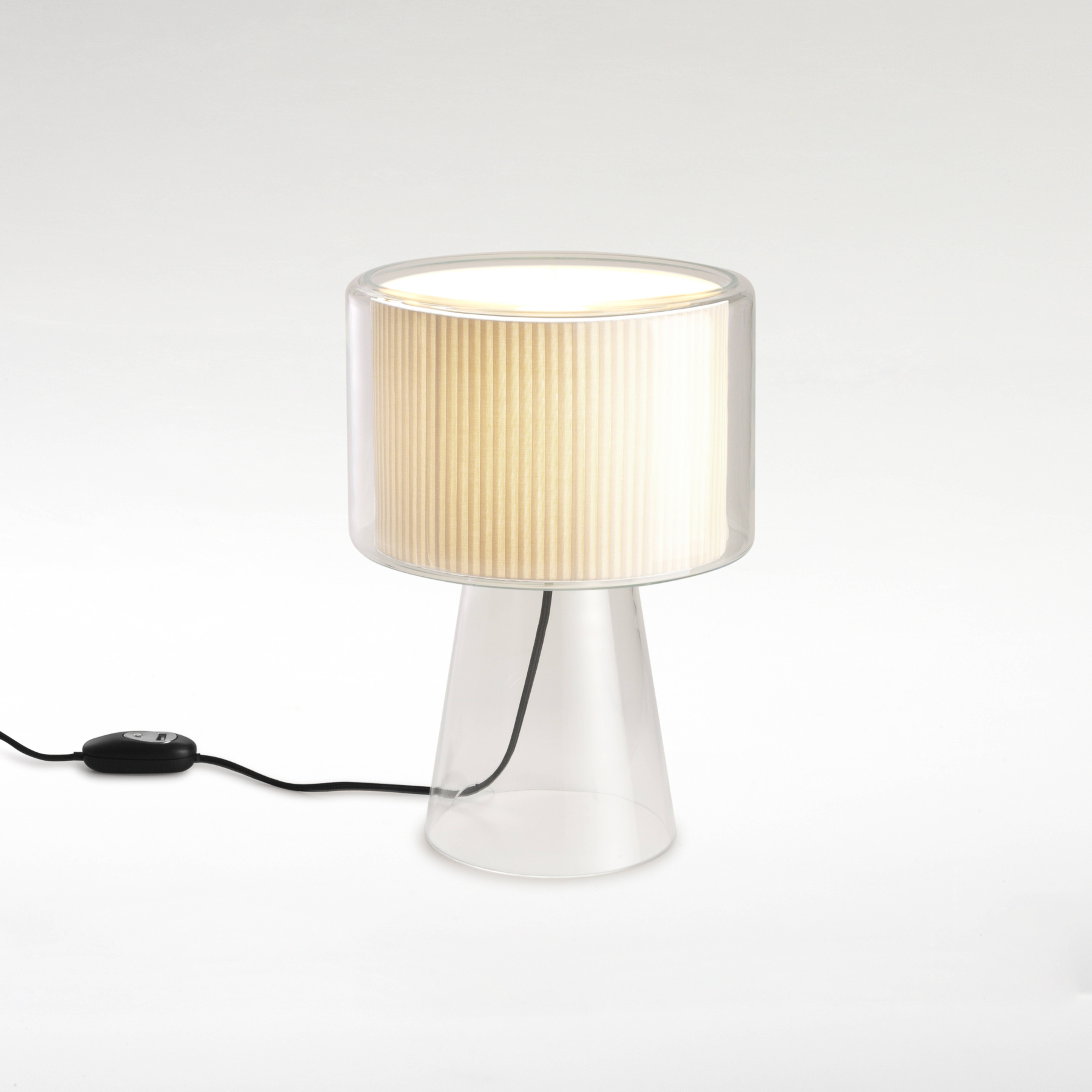 MARSET Lámpara de mesa Mercer, algodón, Ø 29 cm