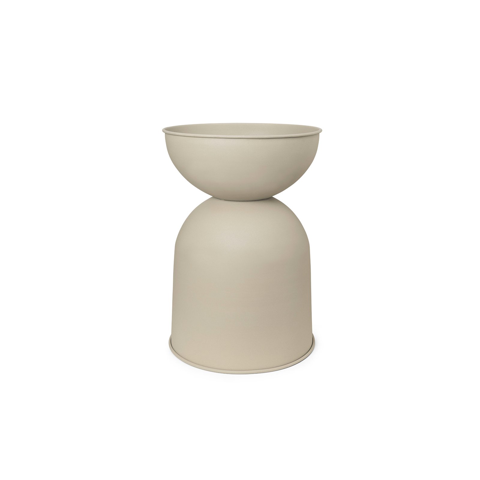 ferm LIVING Timeglasblomsterkrukke, beige, Ø 30 cm, vendbar