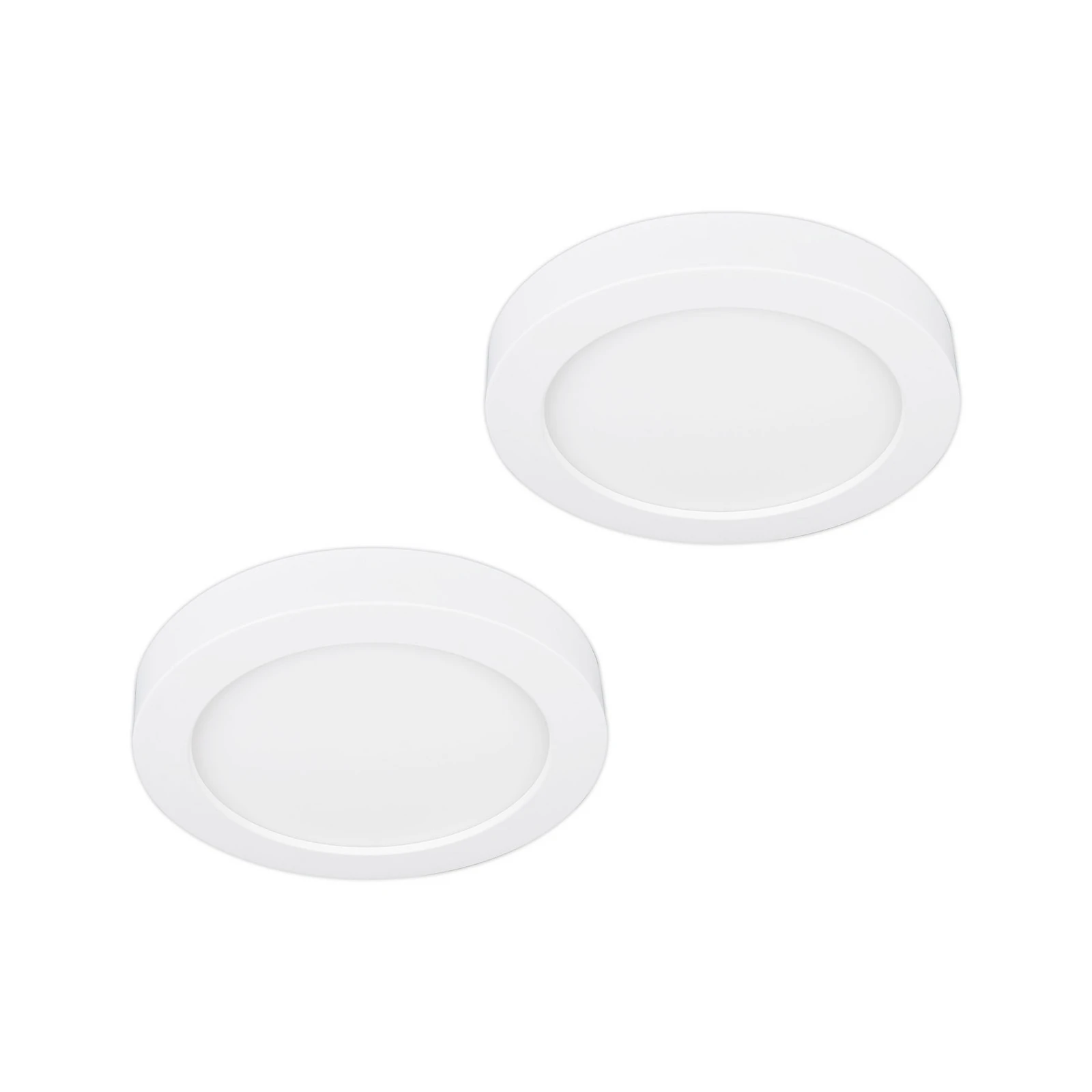 Prios LED-Deckenleuchte Edwina, weiß, 12 cm, 2er-Set