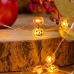 Lindby LED fairy lights Titciana, pumpkin, Halloween, 320 cm