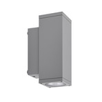 LED-Außenwandlampe ShoreLine Pro Square up/down, hellgrau