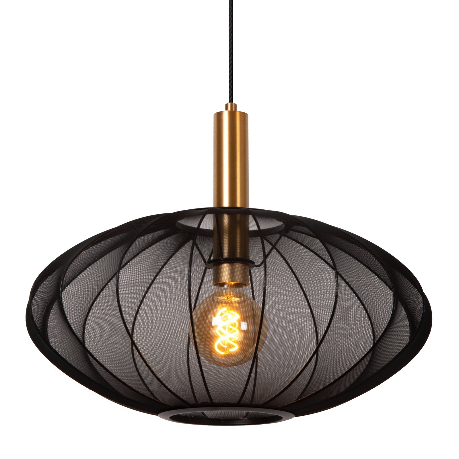 Corina pendant light, black, Ø 50 cm, E27