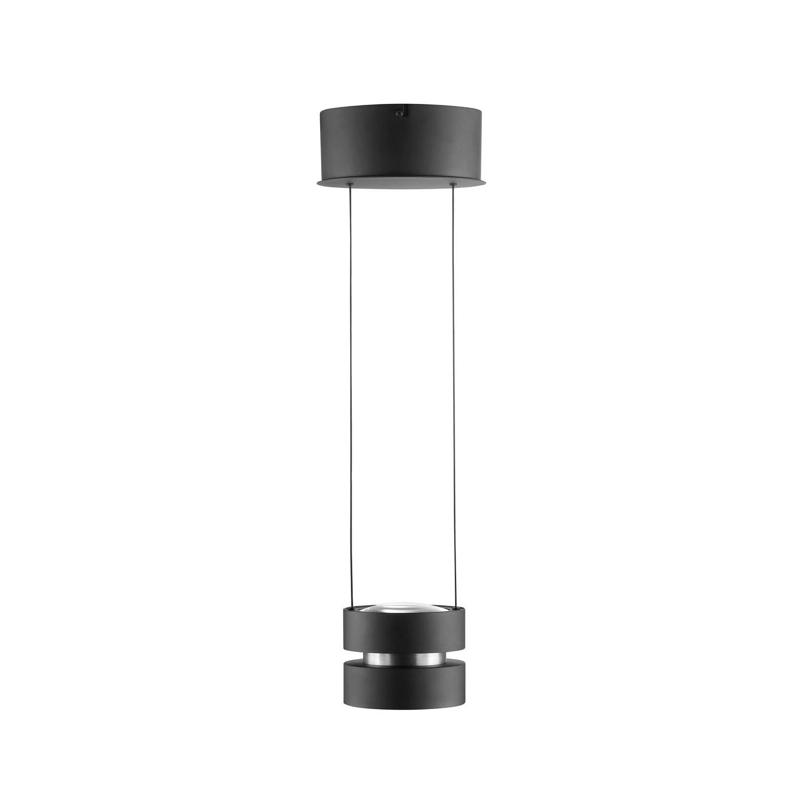 LED-Hängelampe Glow-Sphere, Ø 18 cm, schwarz, Metall