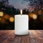 LED sveča Sille, deluje na sončno energijo, višina 10 cm, bela, IP44
