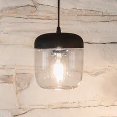 UMAGE Acorn lámpara colgante, negro/acero