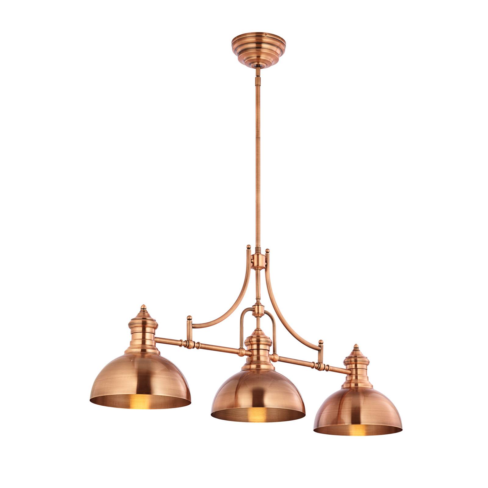 Hanglamp Times, 3-lamps, oudmessing