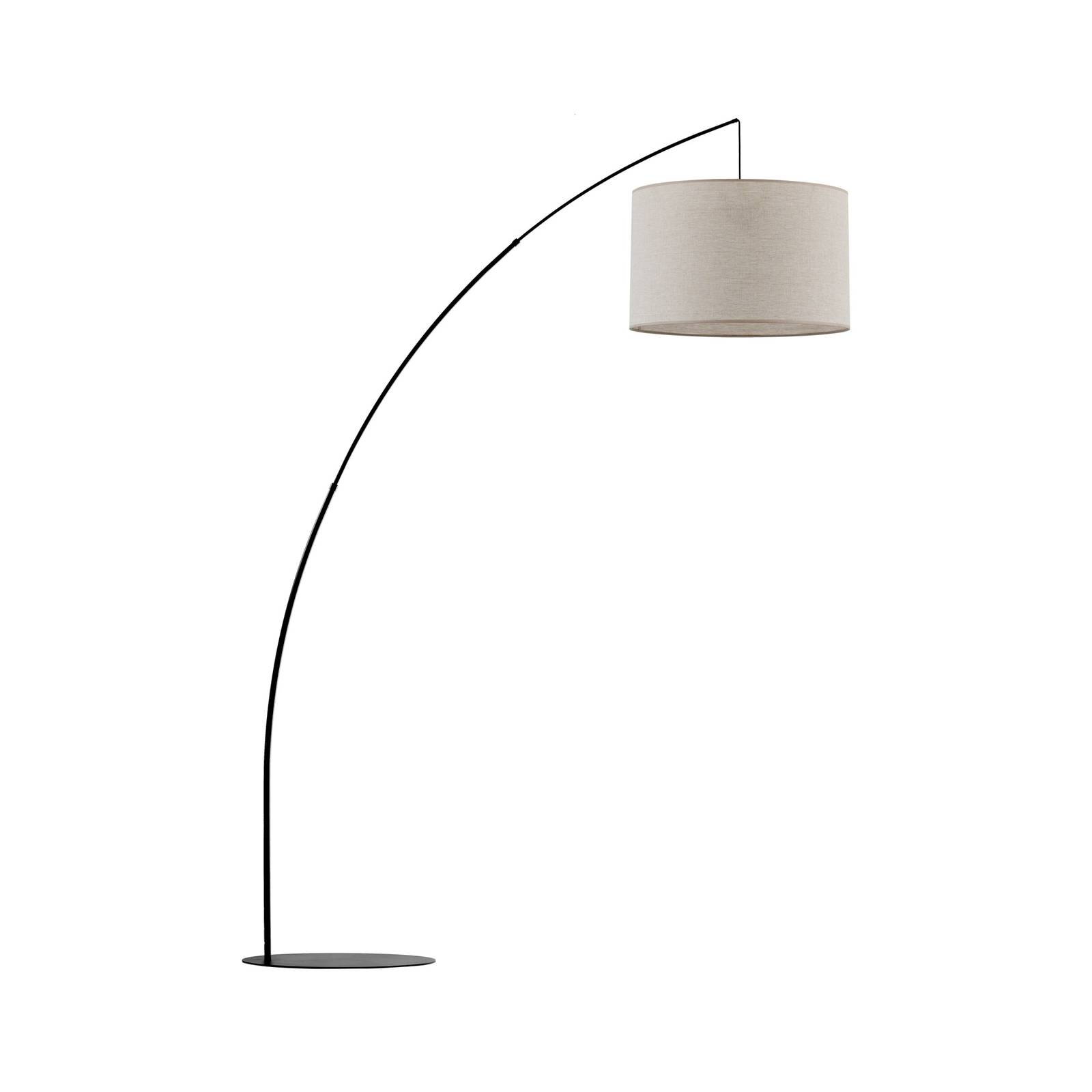 TK Lighting Moby Booglamp - vloerlamp voor woonkamer / eettafel - metaal - staande booglamp - staande lamp met boog