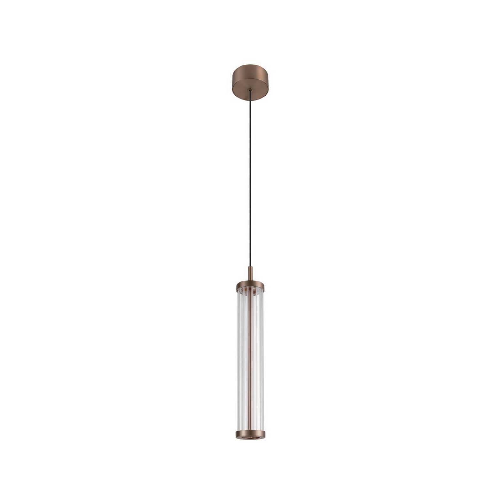 SLV LED-Pendellampe Quimera, kupferfarben, Ø 8 cm, CCT