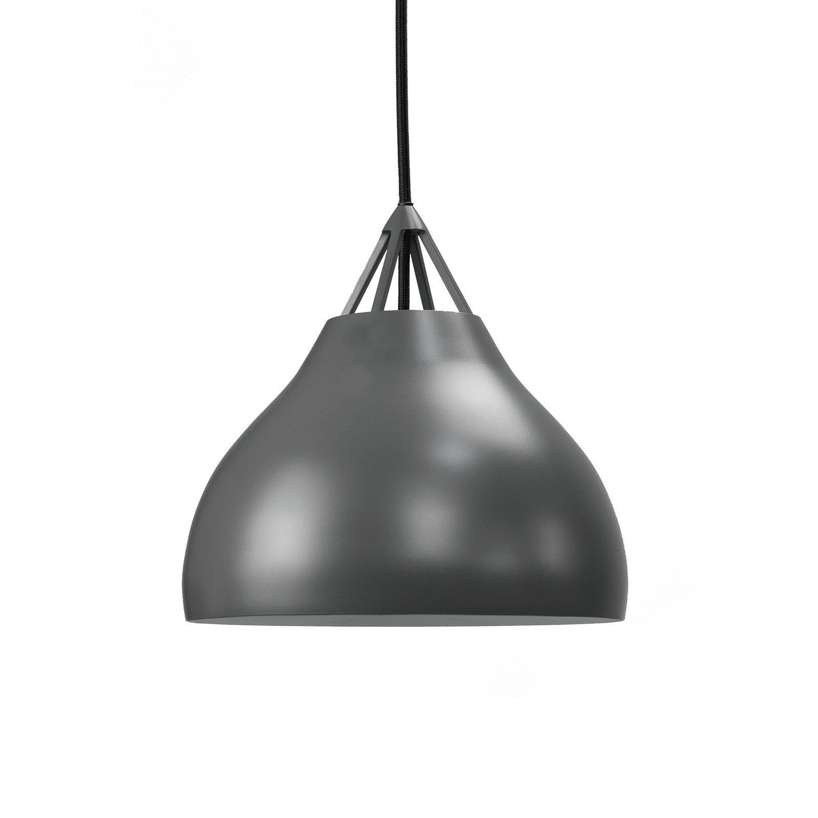 Lampă suspendată Dyberg Larsen Pyra Ø 23 cm gri metal - Camera de zi / sufragerie - design
