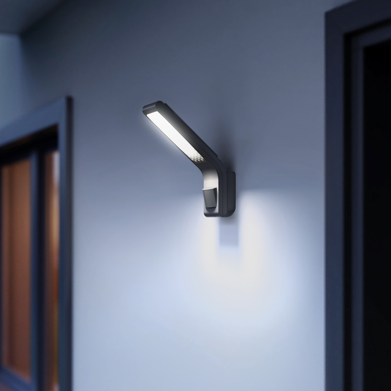 STEINEL XLED slim S outdoor wall lamp anthracite