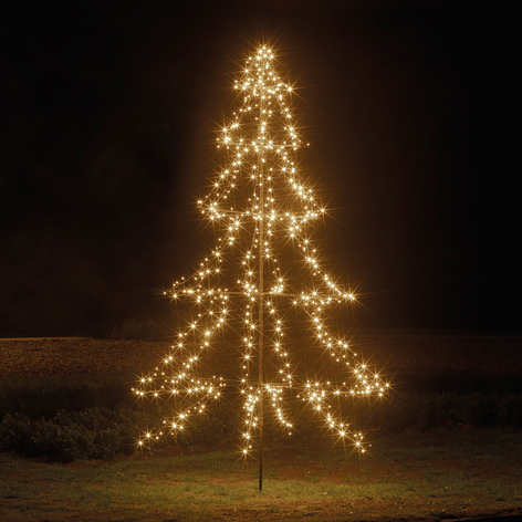 LED-Baum mit Erdspieß, 5-stufig, 900-flg. 450 cm