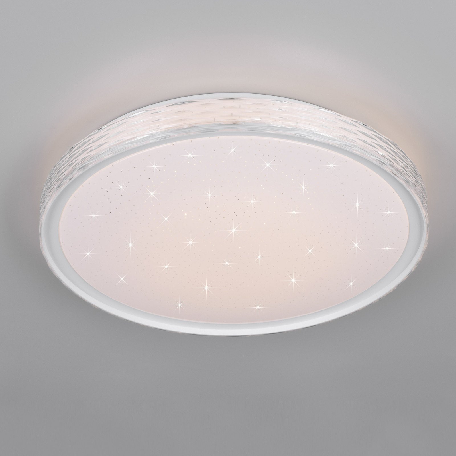 Reality Leuchten Plafonieră LED Varda alb Ø 39 cm telecomandă - dormitor - Modern - Metal
